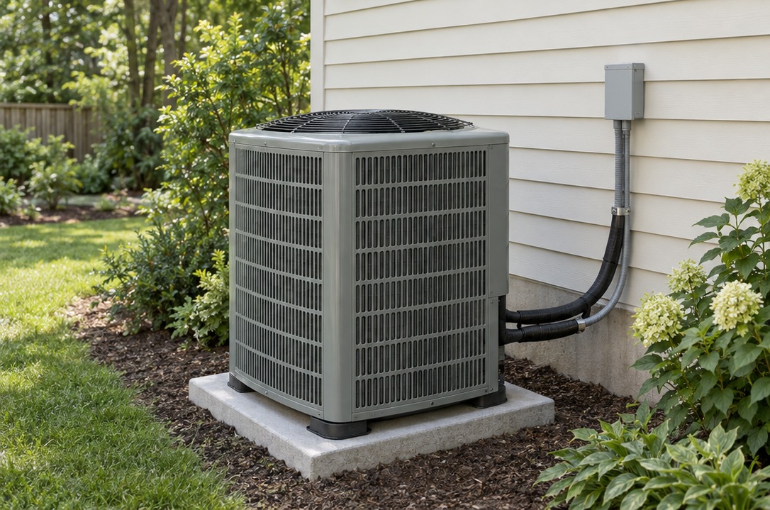 Central air conditioning equipment illustration