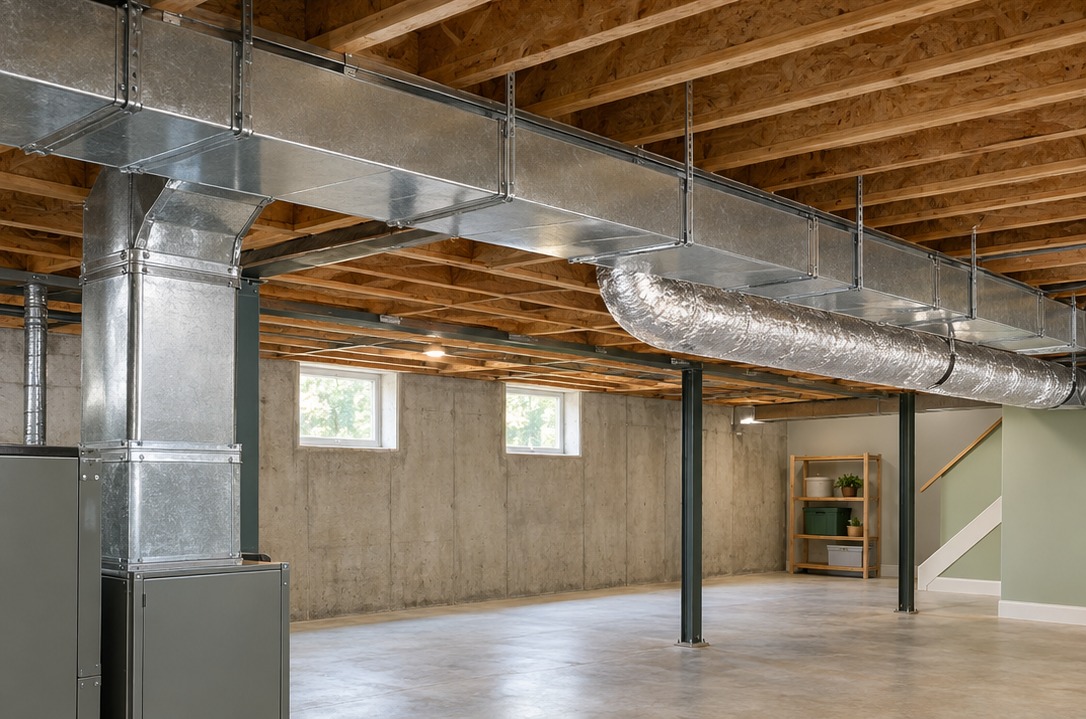 Ductwork, airflow & zoning equipment illustration