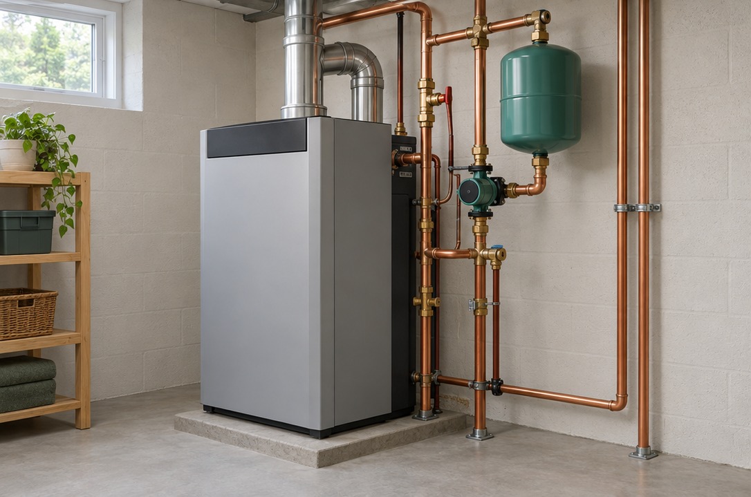 Boilers & hot-water heat equipment illustration