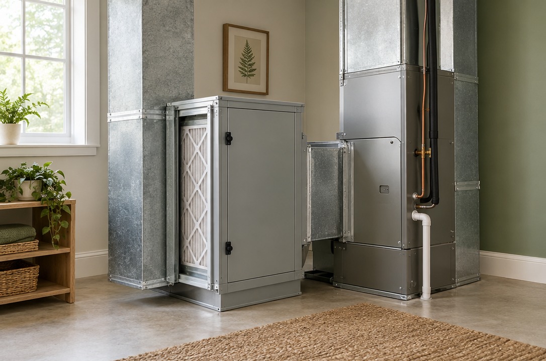 Indoor air quality equipment illustration